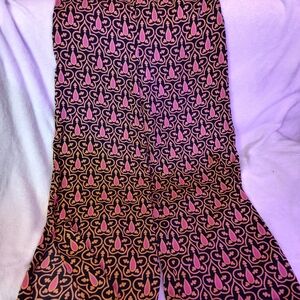 Rose & Olive Black and Pink Geometric Pants